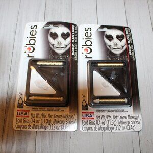 2 pkg Rubie's Face Make-Up - Black & White - Halloween / Sporting Events